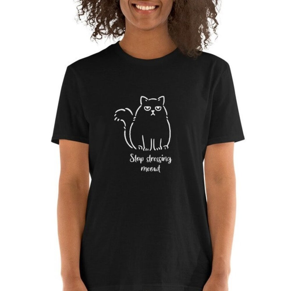Cat t shirt, funny cat tshirt, minimalist cat shirt, unique cat tshirt